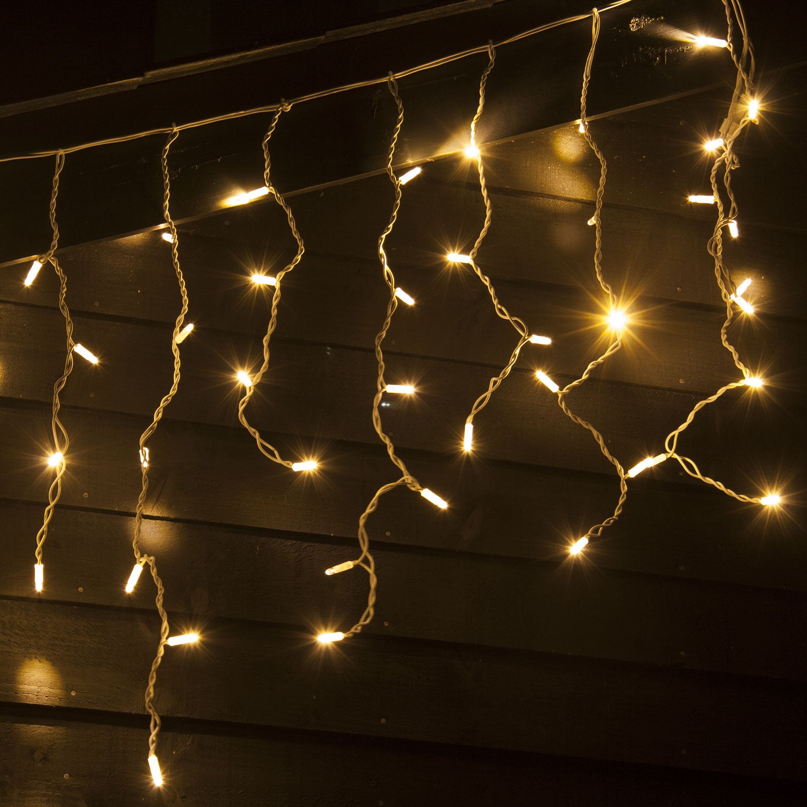 Twinkly Icicle Lights - Warm White, White Cable - Future Light - LED Lights South Africa