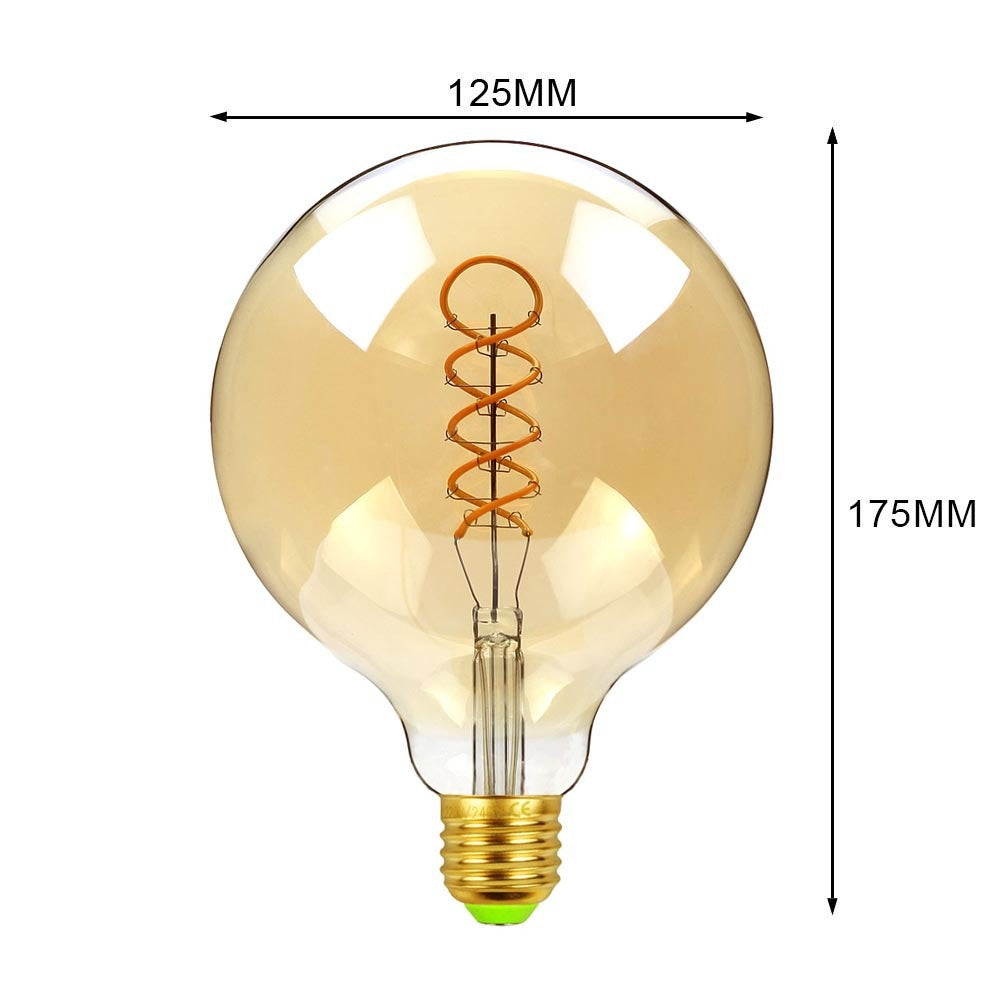 LED Bulb - Amber LED Filament Opalina G125 (Dimmable) - Future Light - LED Lights South Africa