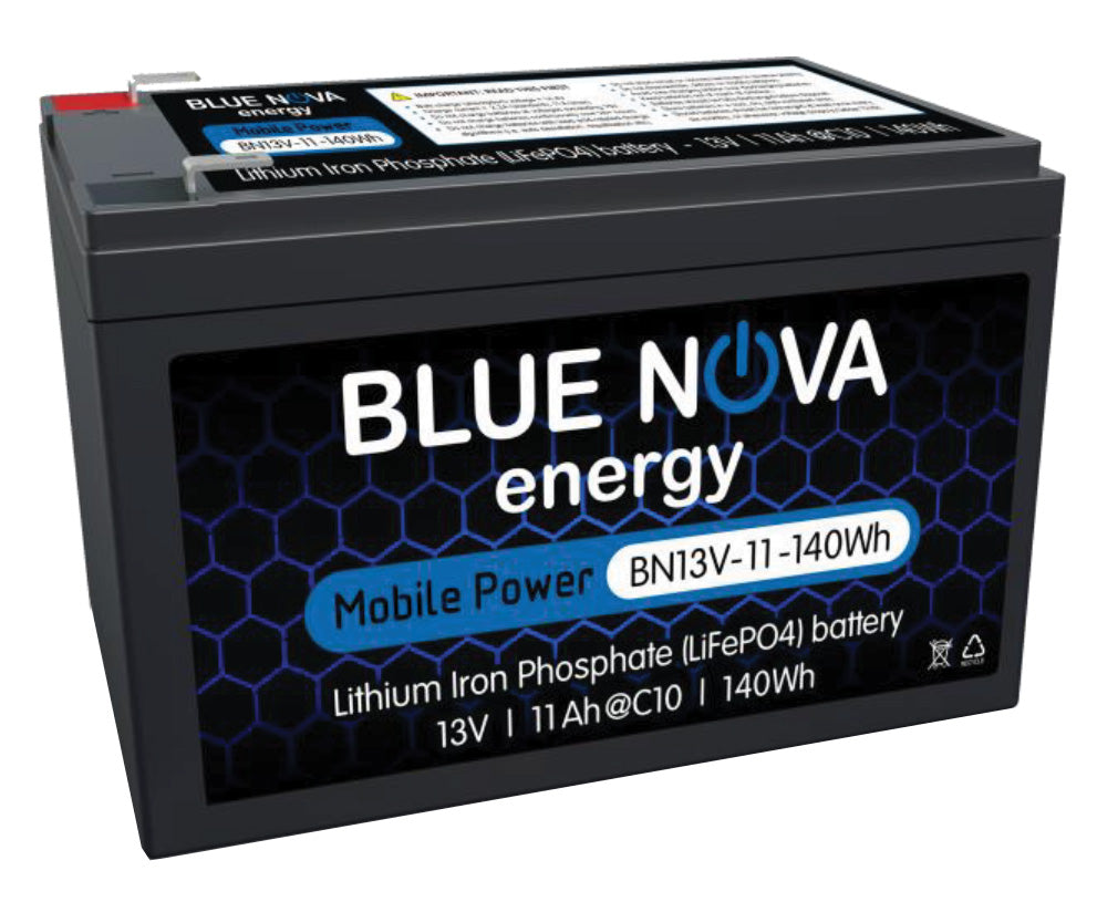 Blue Nova LiFePO4 11AH Battery, 140Wh - Future Light - LED Lights South Africa