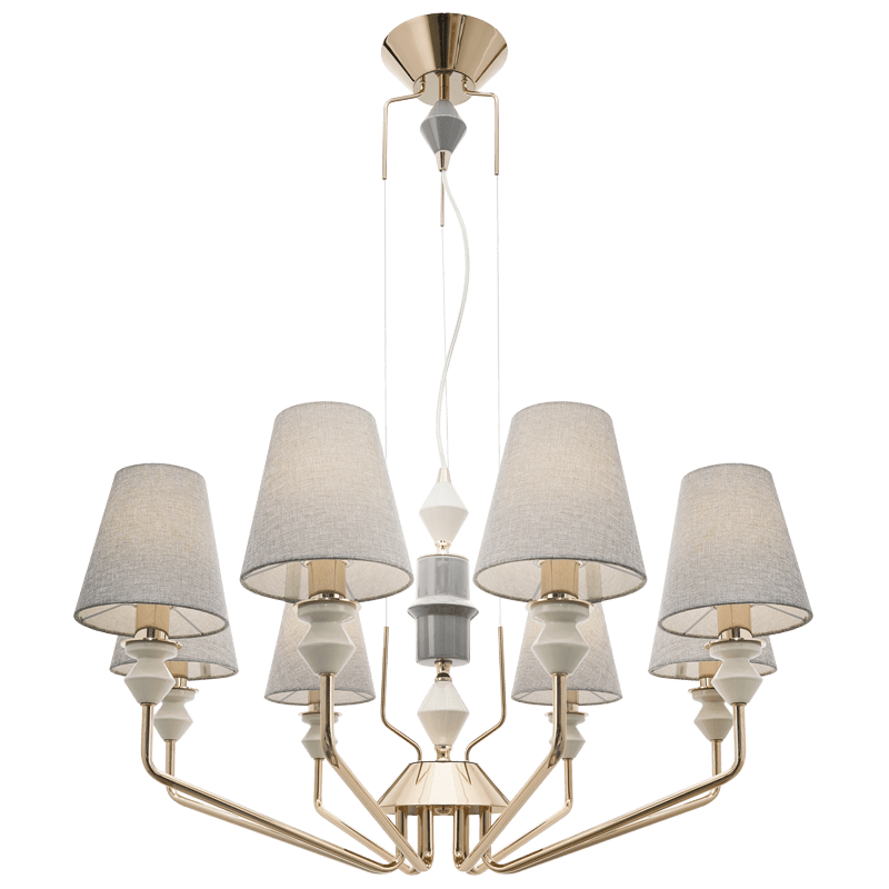 Champagne Gold Ceramic Chandelier – Future Light - LED Lights