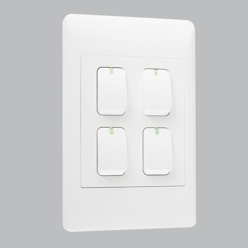 EPL White Switch - 4 Lever 1 or 2 Way Switch - 2 X 4 (Launch Special)