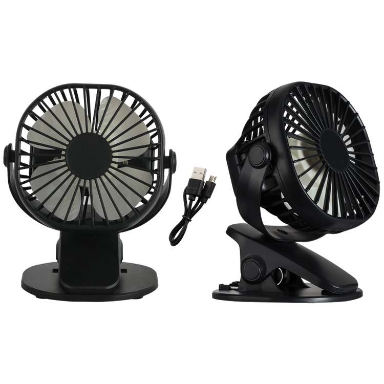 Portable Rechargeable 3 Speed Clip On Fan - Future Light - LED Lights South Africa