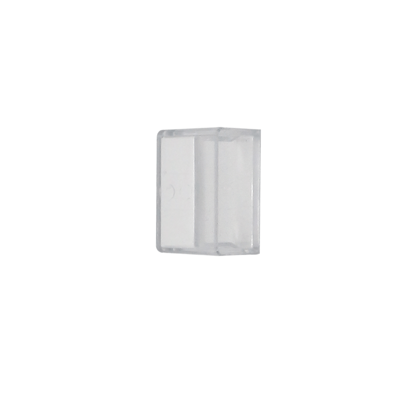 Clear plastic end cap for IP65 COB strip light, designed to seal cut ends and prevent dust and splashes.