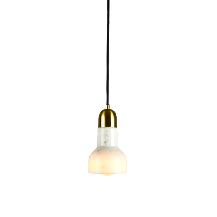 Retro Y White Marble & Gold Pendant - Future Light - LED Lights South Africa