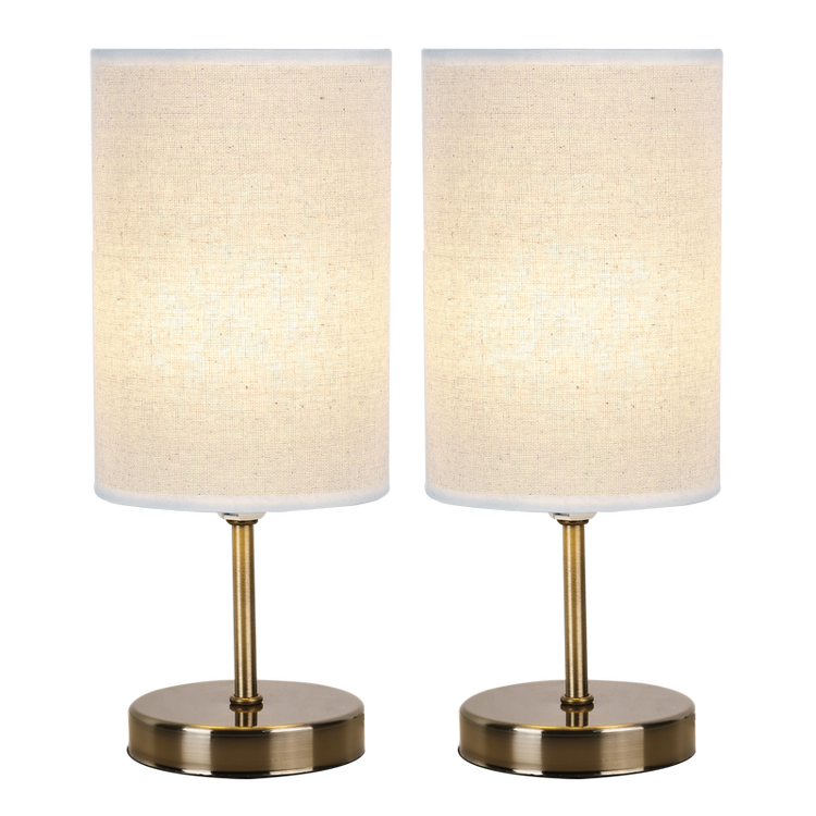 Antique Brass Table Lamps - Twin Pack - Future Light - LED Lights South Africa