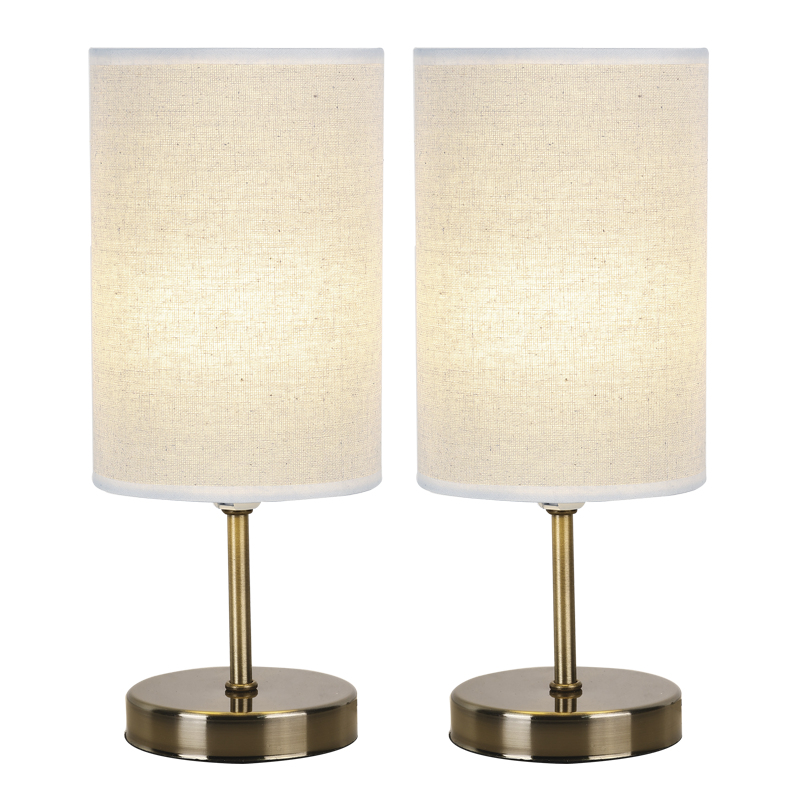Antique Brass Table Lamps - Twin Pack - Future Light - LED Lights South Africa