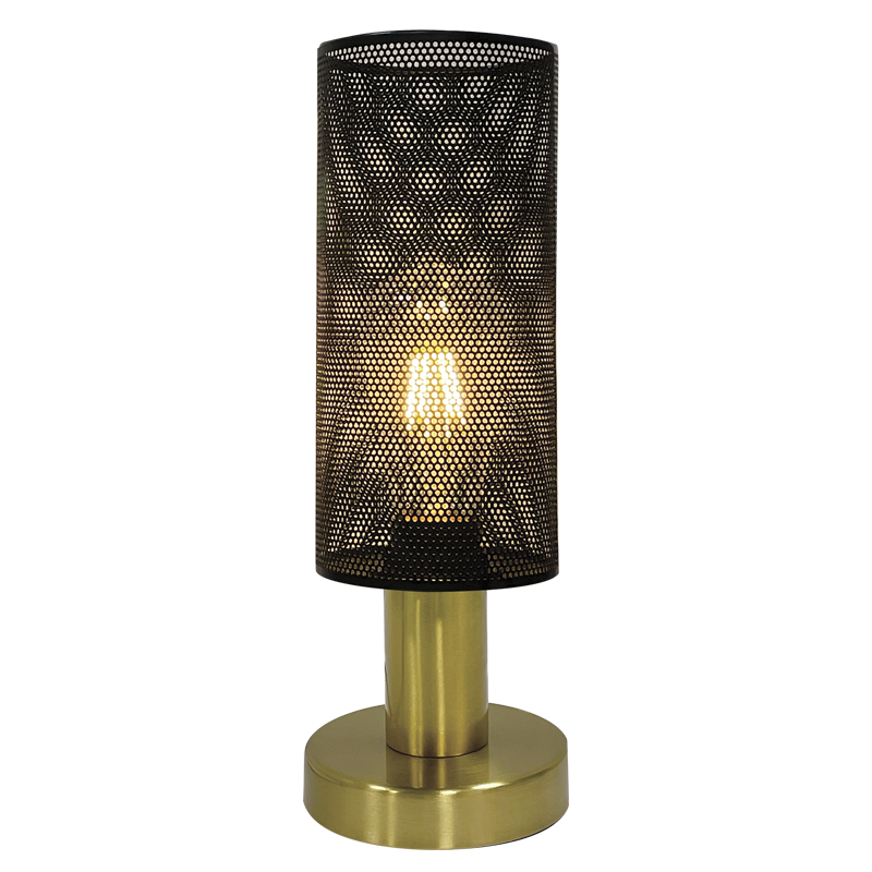 Chaluma Black & Gold Mesh Table Lamp (Launch Special) - Future Light - LED Lights South Africa