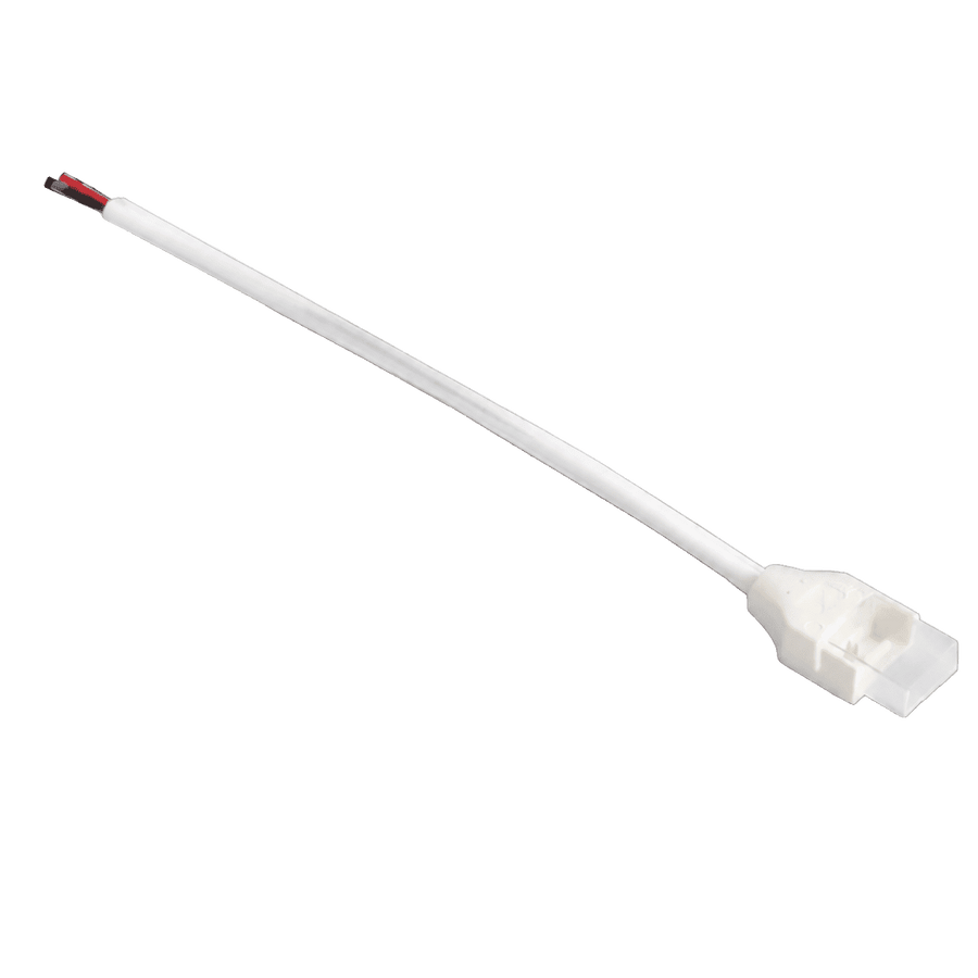 DYCE LED COB Strip Light Connector with a white cable and connector head, designed for easy strip connections.