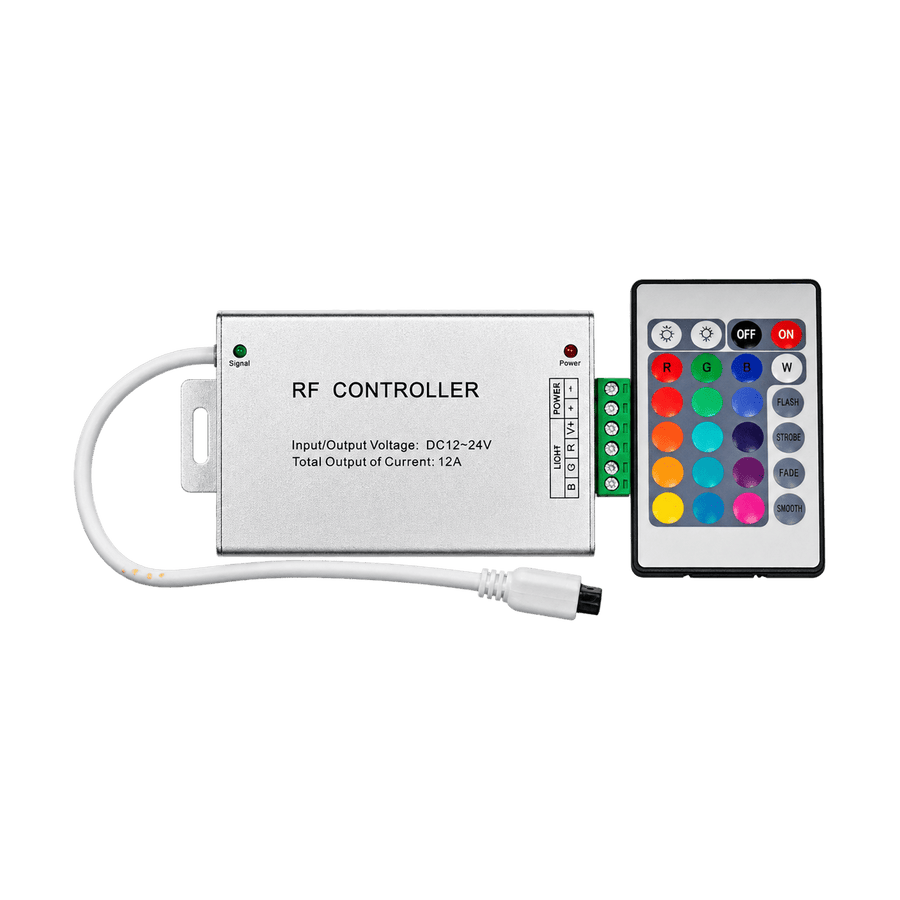 RGB Controller 12V/24V with Remote – 10m - transparent background