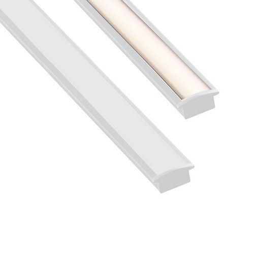 LED Extrusion with Frosted Cover - White A4 Profile (2m Complete) (Launch Special)