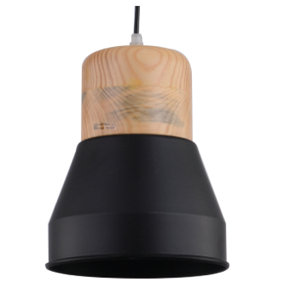 Pendant - Black & Wood 195mm - Future Light - LED Lights South Africa