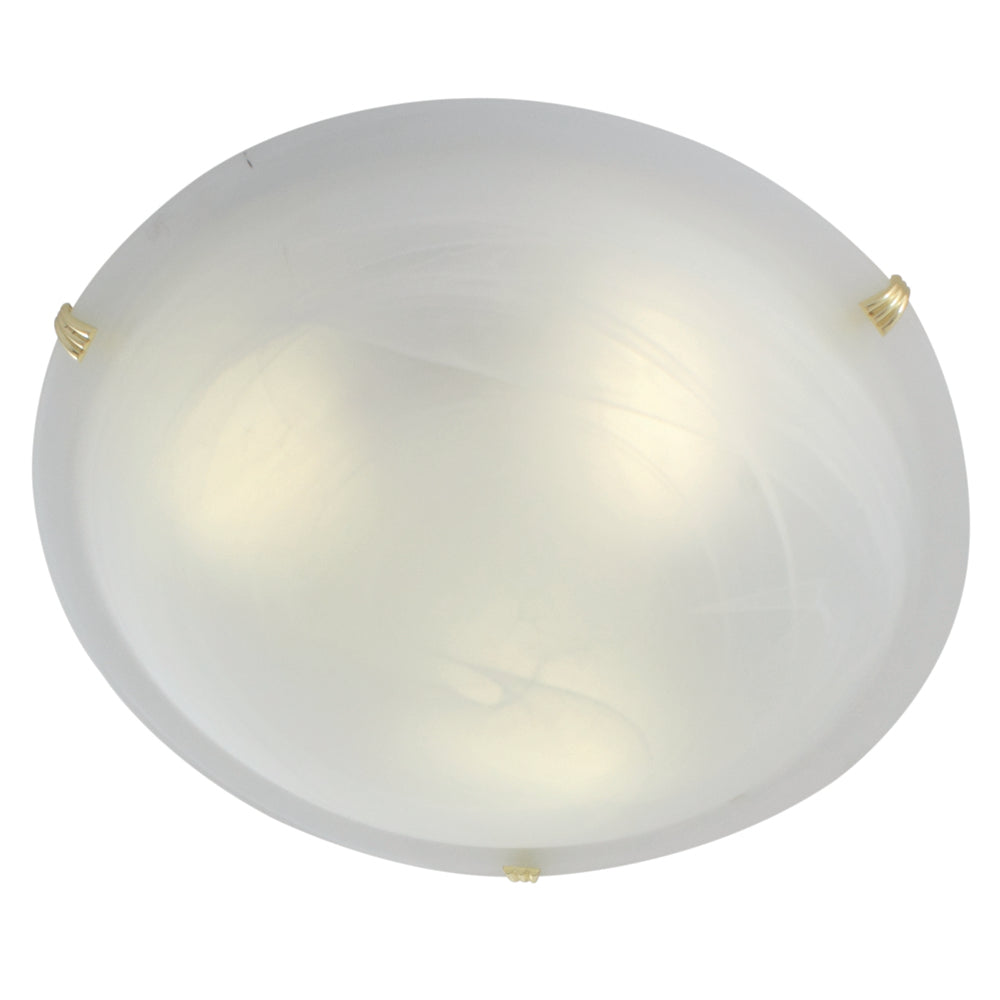 400mm Alabaster Ceiling Light with Brass Clips - Future Light - LED Lights South Africa