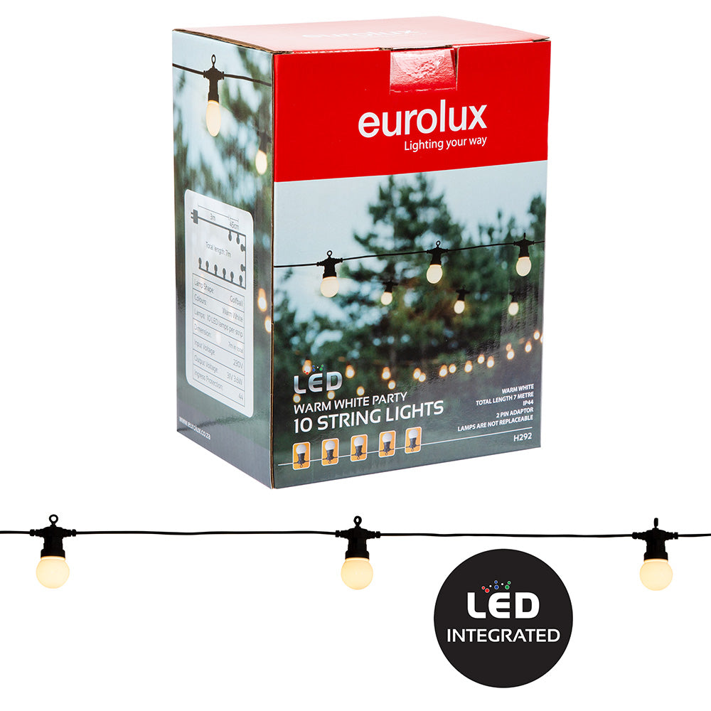 LED String Lights 10 Piece Opaque Warm White - Future Light - LED Lights South Africa