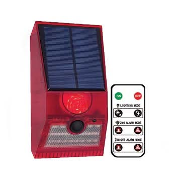 Remote Control Outdoor Motion Sensor Light With Indoor Alarm Solar