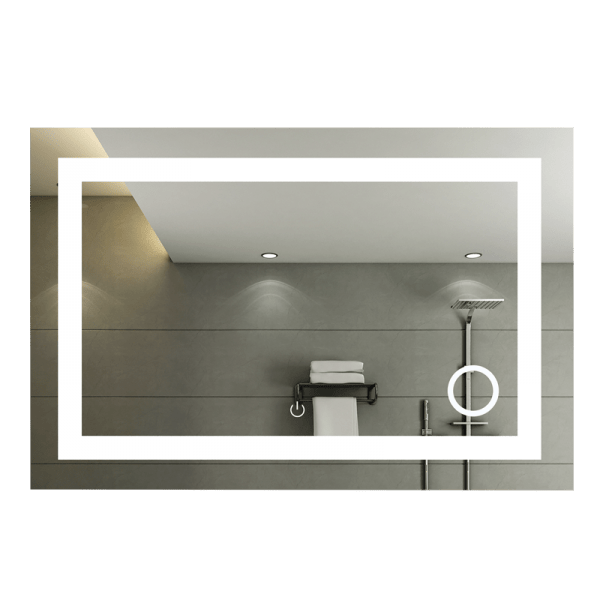 Rectangular LED Mirror with On / Off Mirror Touch Switch Future Light