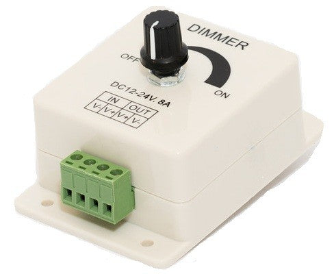 Manual LED Dimmer Controller for LED Strip Lights 12V-24V 8A