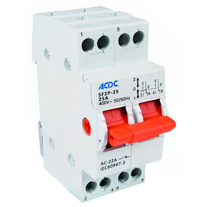 2 Pole 40A DIN Changeover Switch - Future Light - LED Lights South Africa