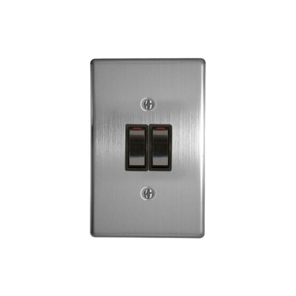 2 Lever Switch - 1 Way Silver - Future Light - LED Lights South Africa