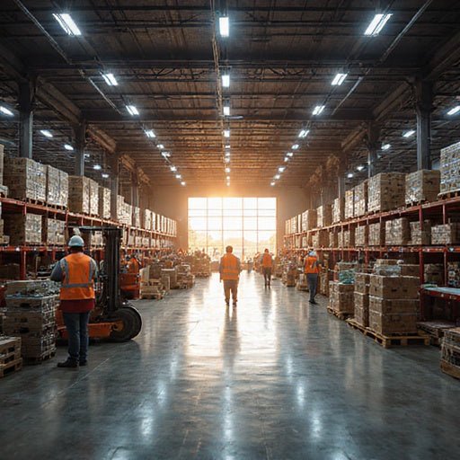 ceiling-mounted lights designed for South African warehouses