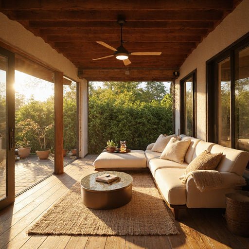 How to cool your outdoor veranda with a roof-mounted ceiling fan