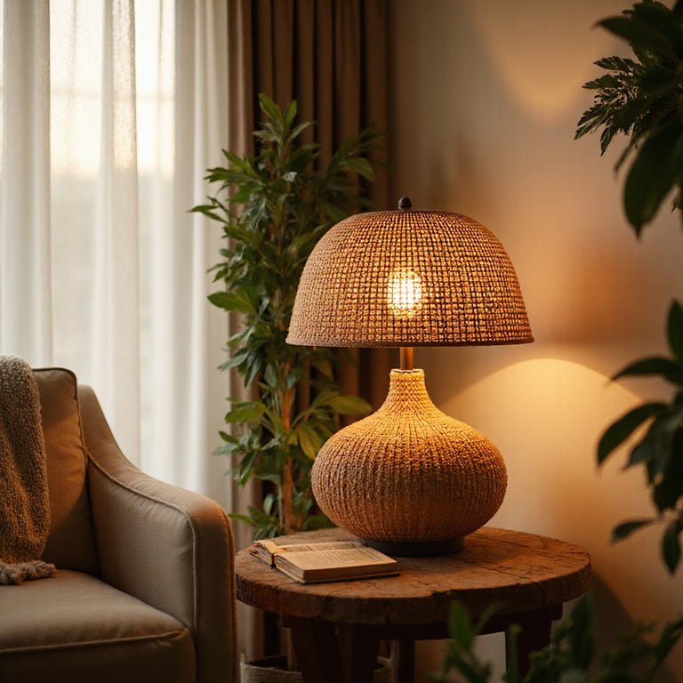 rattan lamp shades