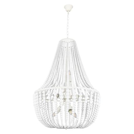 White Wood Chandelier