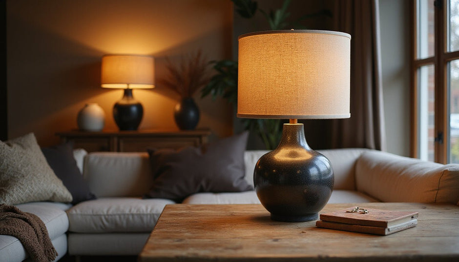 Transform Your Space with a Black Rustic Ceramic Table Lamp: A Perfect Blend of Style and Functionality
