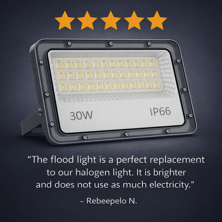 30W CCT LED flood light for modern estate driveway planning
