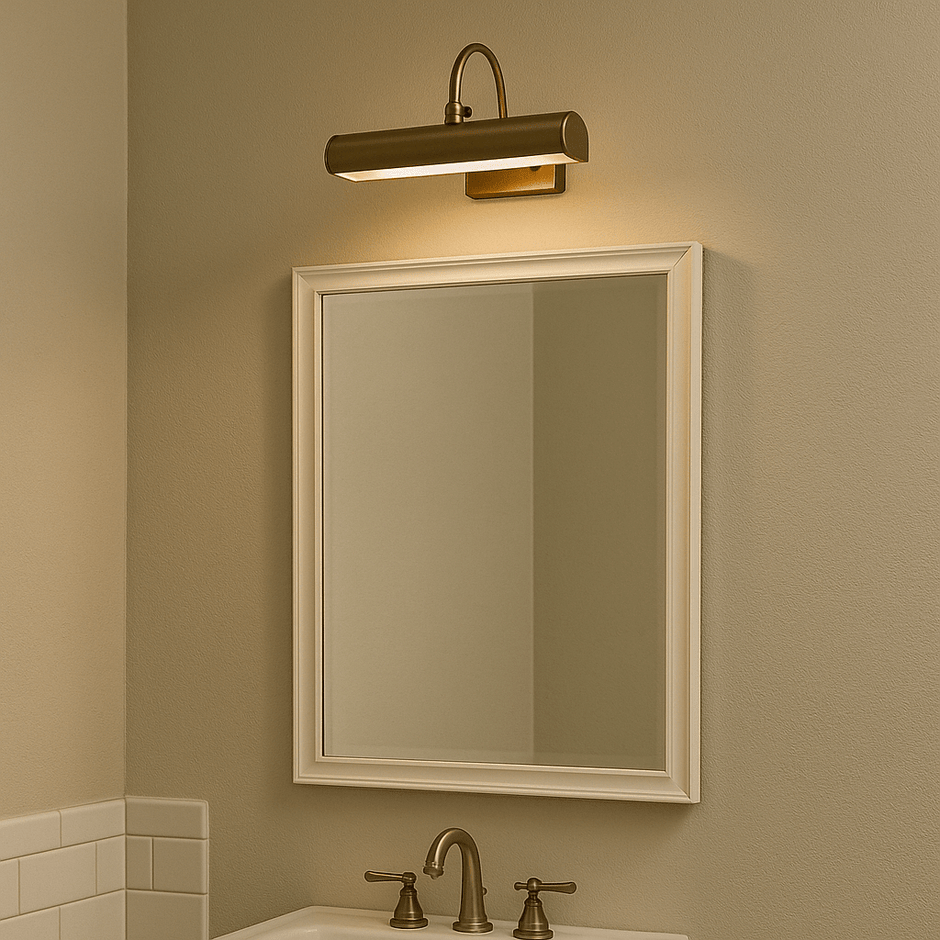 Avoid shadows on your mirrors with picture lights