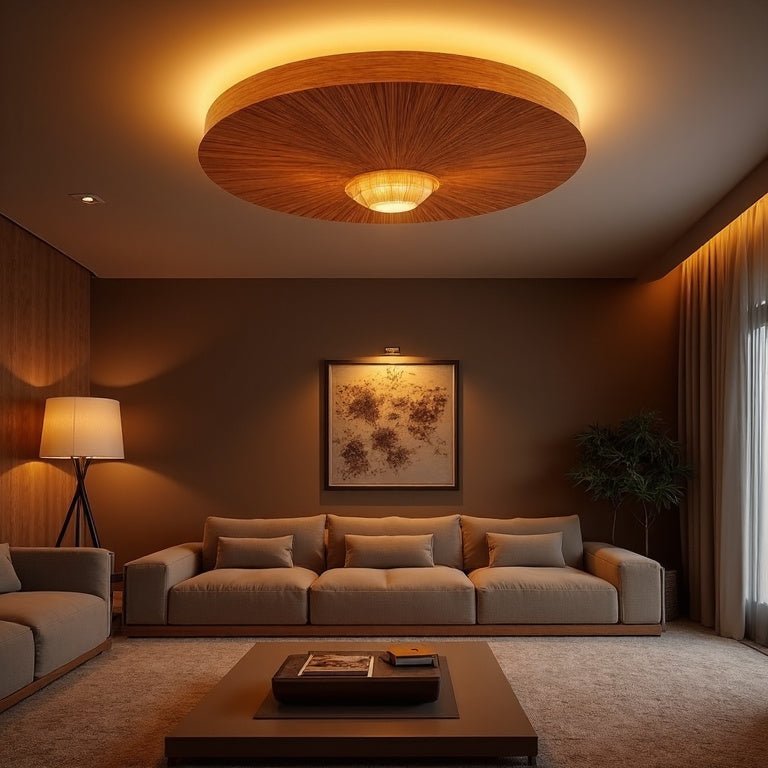 wood ceiling light