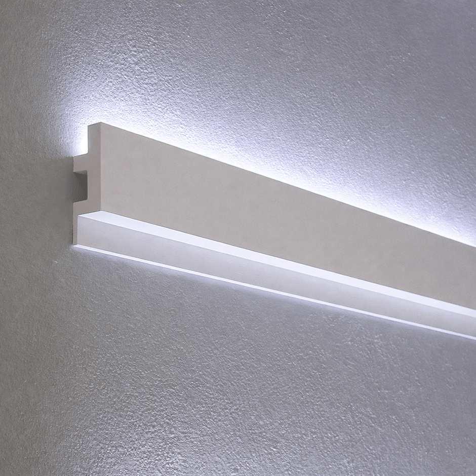 Cornice LED strip lighting in a kids' room