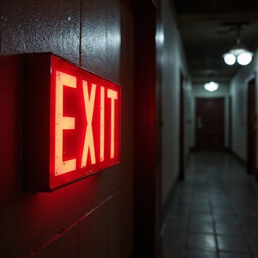 illuminated exit sign