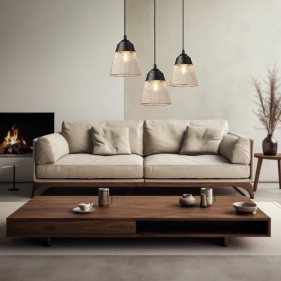 Gold Cage Pendant Light