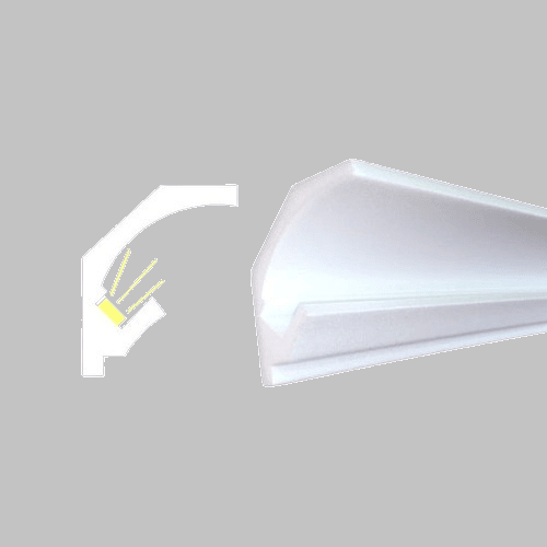 LED Cornice extrusion for concealed indirect lighting in South African homes