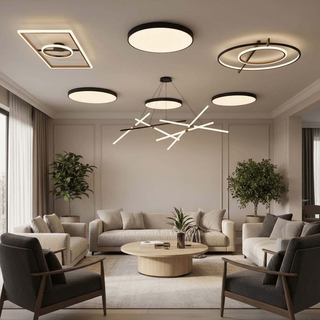 LED ceiling lights for lounges and bedrooms collection