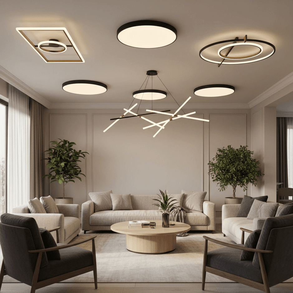 LED ceiling lights for lounges and bedrooms collection