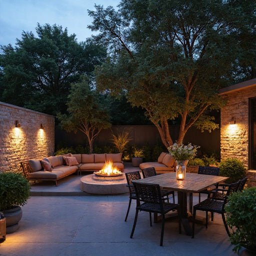 ambient wall lights to enhance your outdoor entertainment area