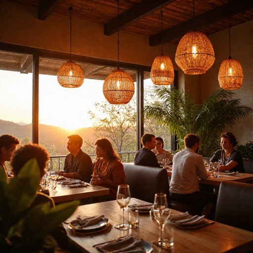 Bamboo Pendant Lighting for Restaurants, Lodges & Boutique Hotels