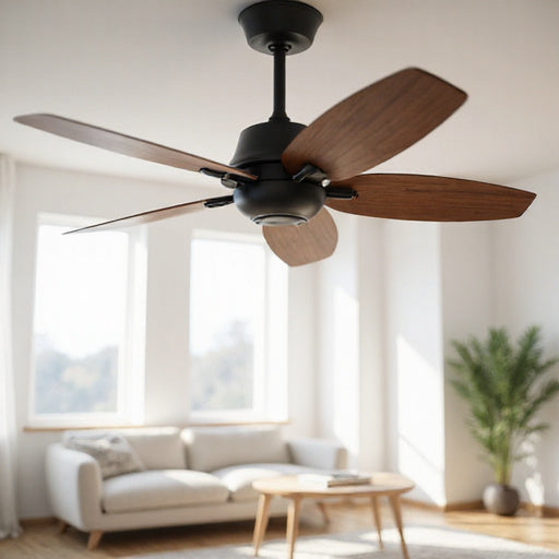 Wood ceiling fan