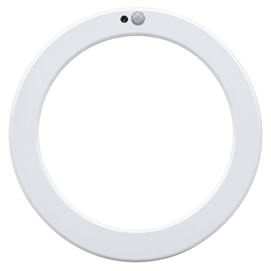 Round LED ceiling light with motion and daylight sensor