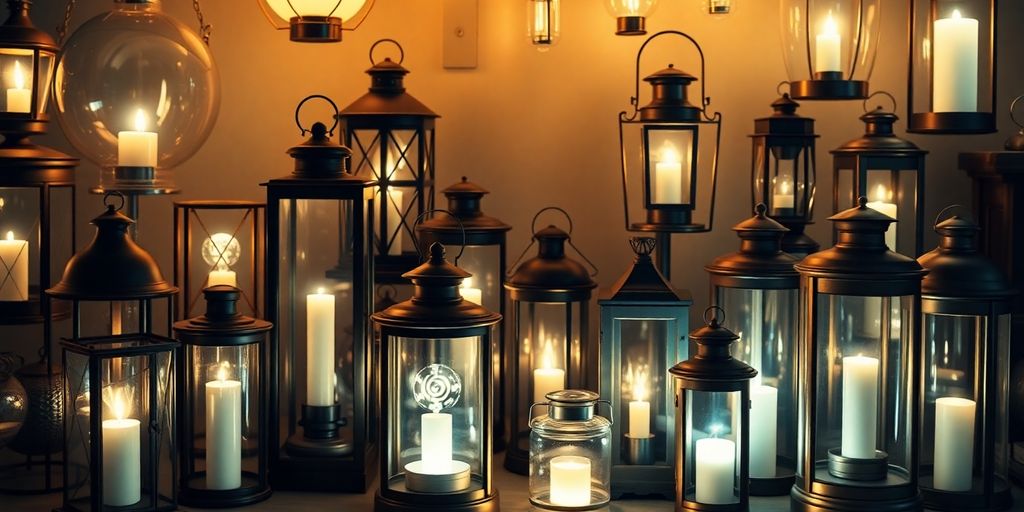 Colourful lanterns illuminating a cozy indoor space.