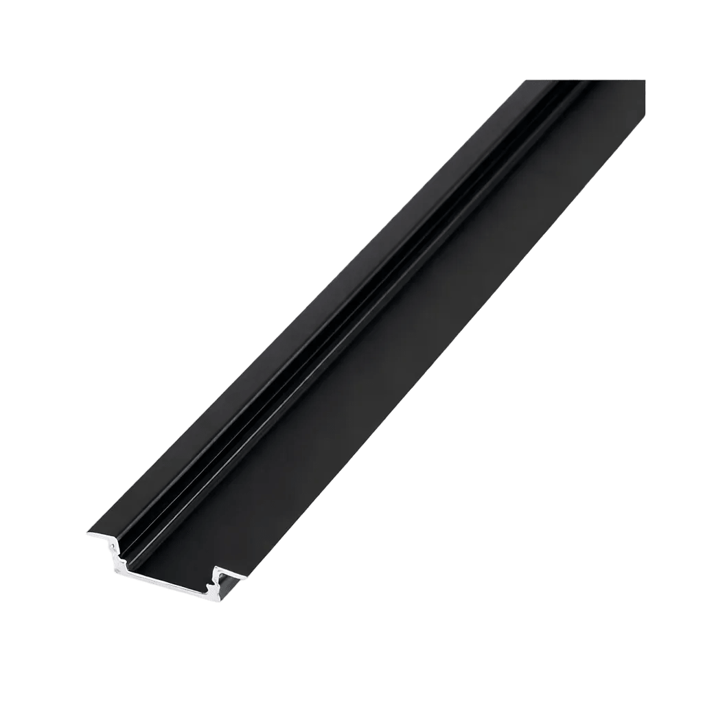 Slim28 Black LED Strip Profile Recessed 2m
