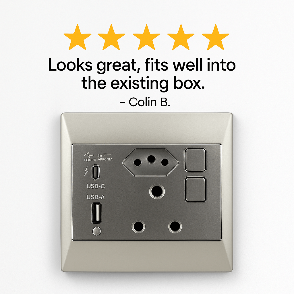 Plug - 16 Amp Plug + New RSA Sockets + USB C & A - 4 X 4