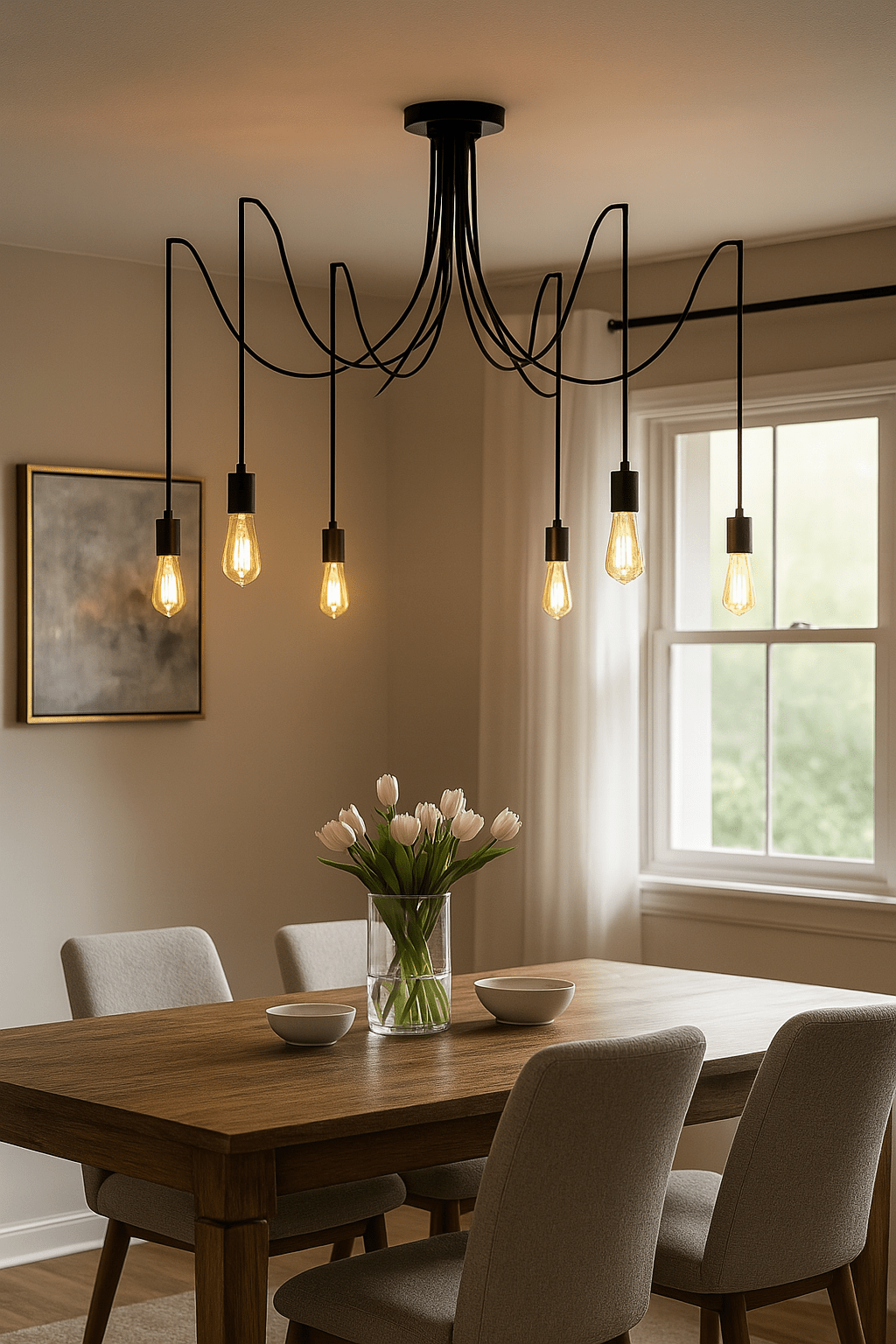 Black Metal Cord Pendant PEN452/6