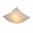 Ceiling light fixture with decorative glass shade on a white background