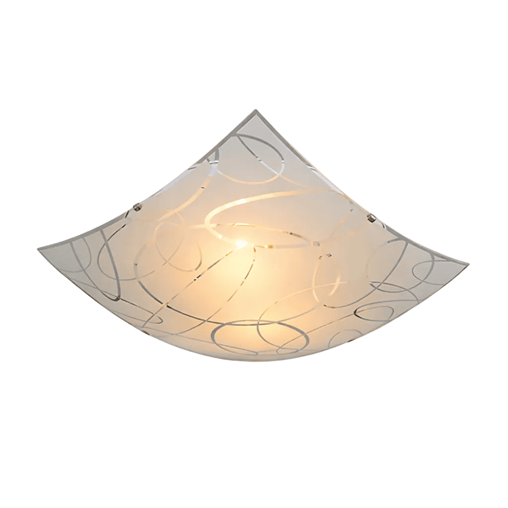 Square Chrome Ceiling Light