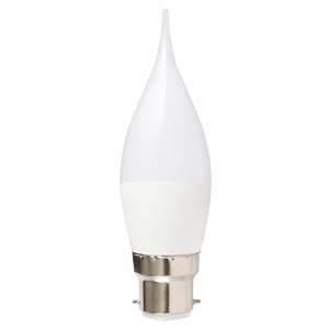 White LED light bulb on a white background