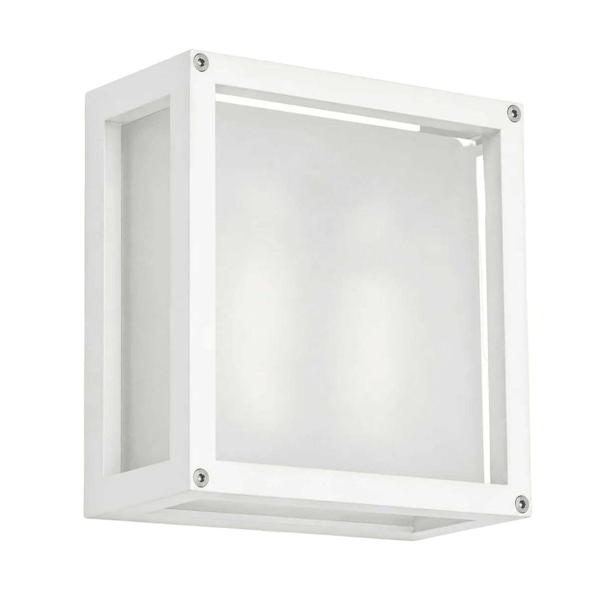 Cube Outdoor Wall Light - White