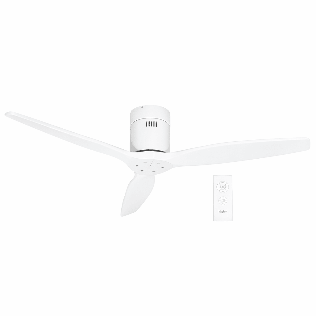 White ceiling fan on a white background