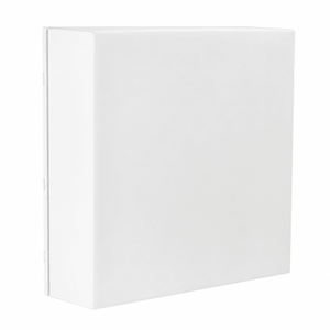 Arctic White Large Square CCT LED Bulkhead outdoor wall light with a sleek, modern design.